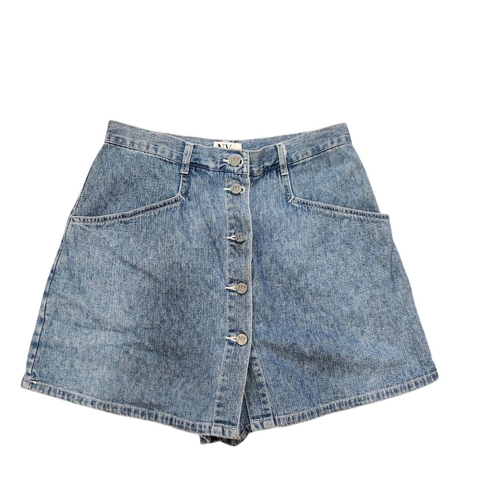 Vintage NY Jeans‎ Denim Button Up Skort Sz 12